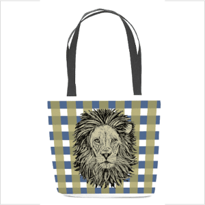 Lion Plaid Fashion Bag